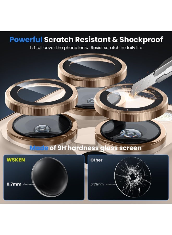 4 PCS Phone Camera Lens Protector, for iPhone 14 Pro/ 14 ProMax/ 16 Pro/ 16 ProMax, HD Tempered Metal Glass Camera Screen Protector Cover Film Accessories (Bronze) - Image 5